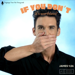 If you don't...it's worthless? (James 1:26)